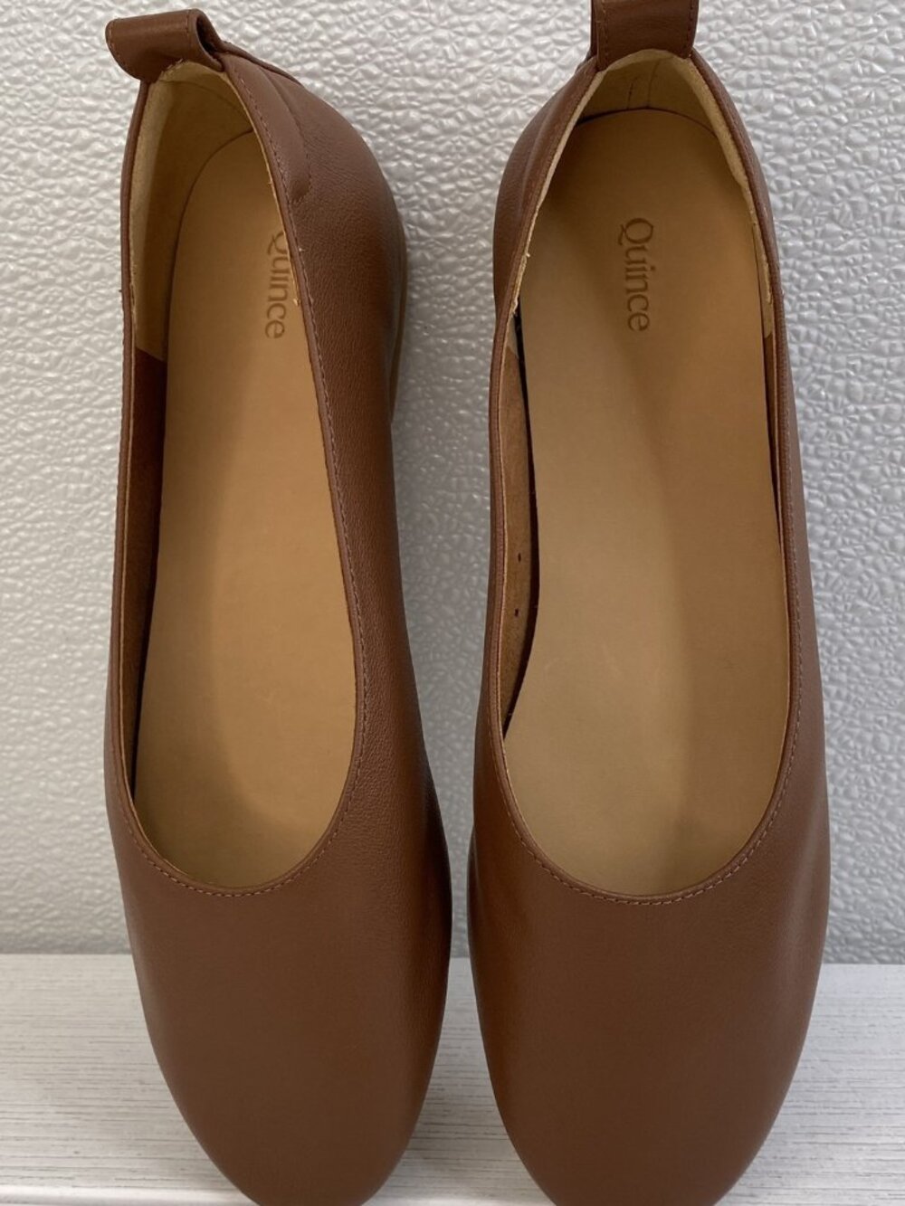 Quince Ballet Flat Women's Size 8.5 Cognac Italian Glove Leather Casual Shoes